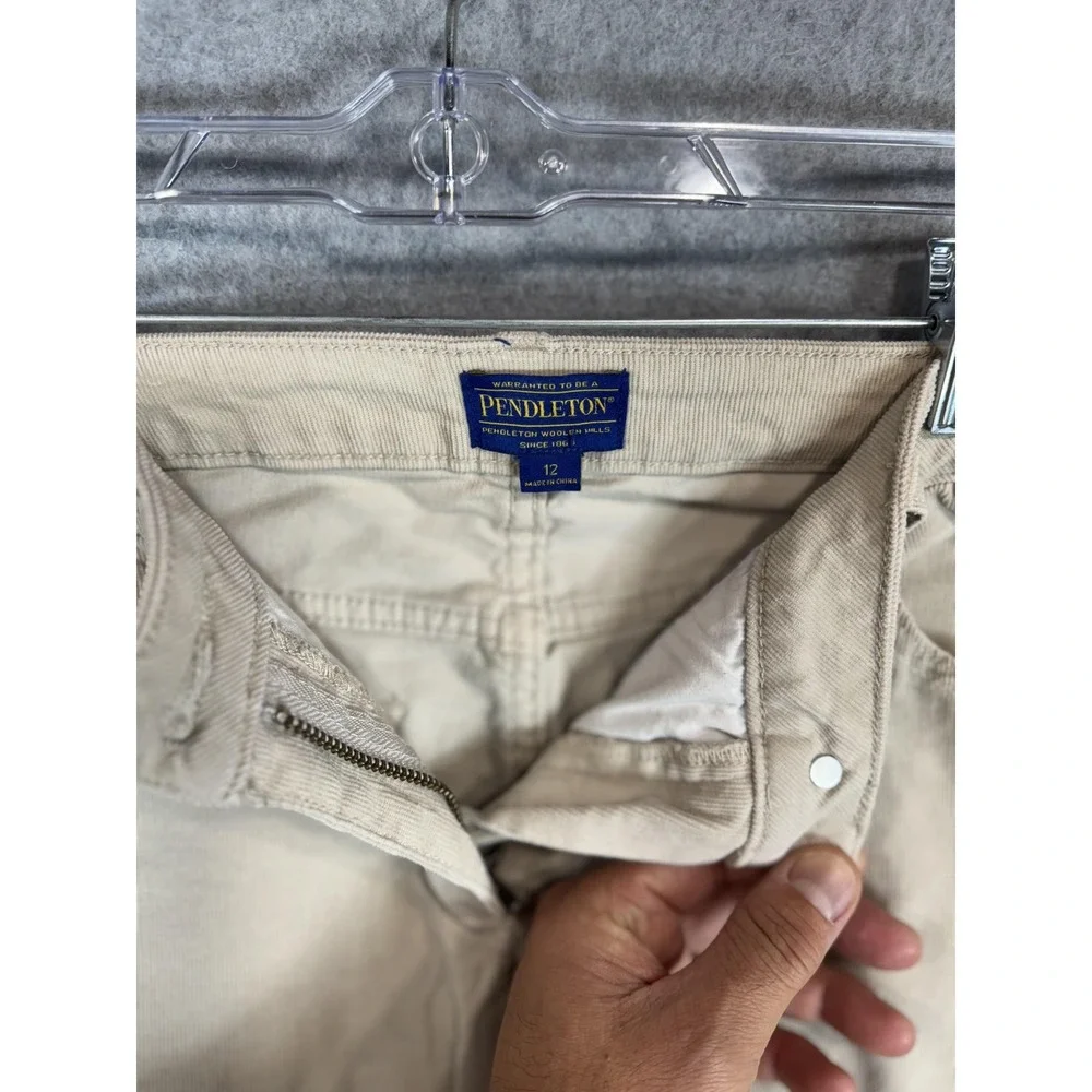 Pendleton Pants Womens 12 Straight Leg Corduroy Cotton Blend Casual Classic